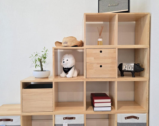 Cubby Cube 1x5 Wood Shelf